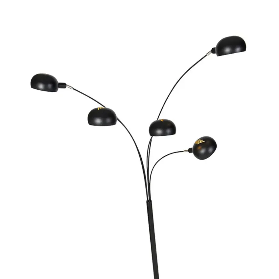 QAZQA vloerlampen sixties fl zwart e14