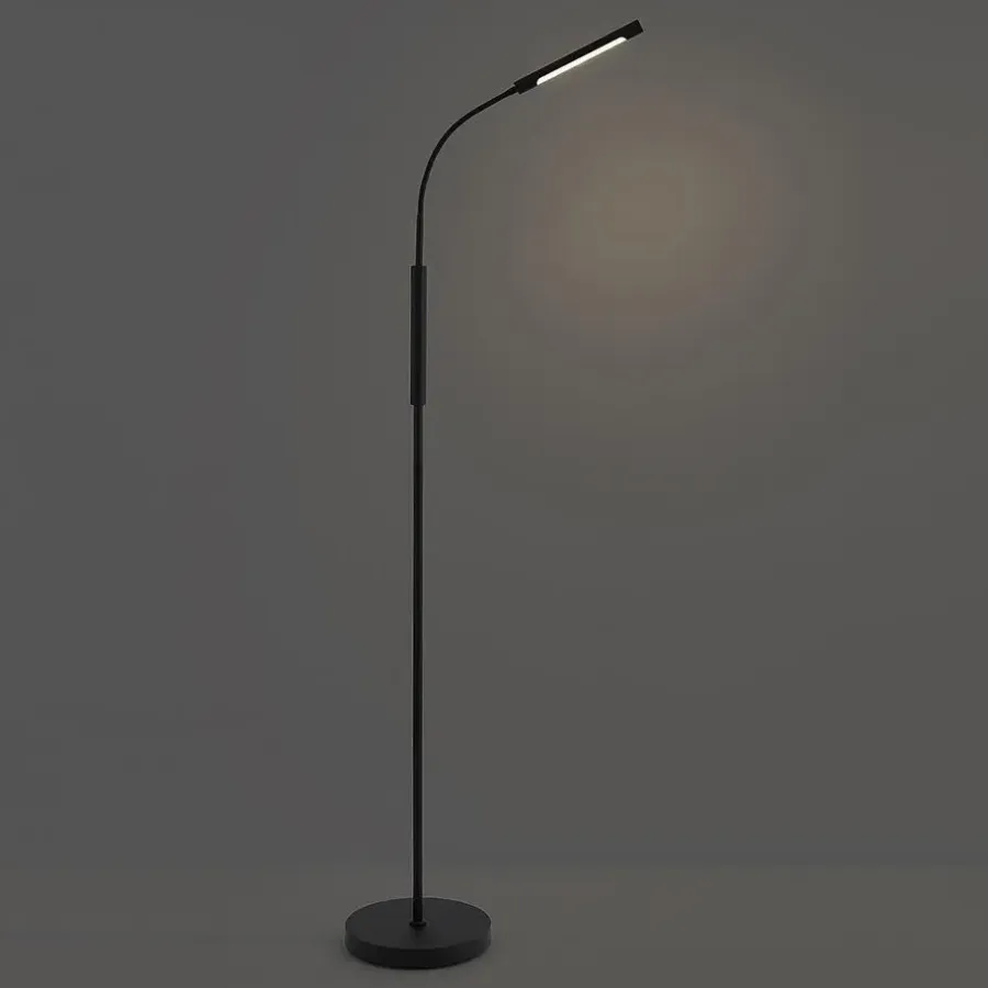 Staande Lampen-QAZQA vloerlampen statler zwart geïntegreerde led