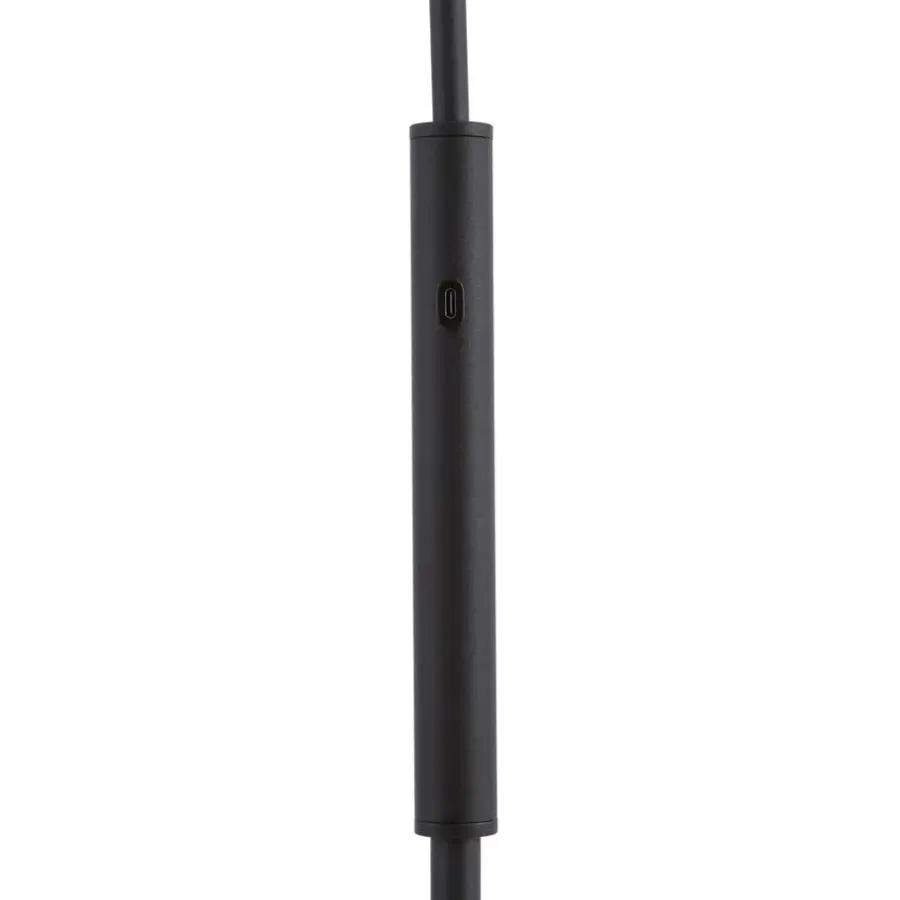 Staande Lampen-QAZQA vloerlampen statler zwart geïntegreerde led