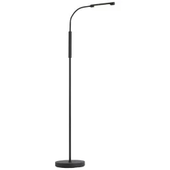 Staande Lampen-QAZQA vloerlampen statler zwart geïntegreerde led