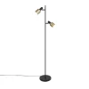 Staande Lampen-QAZQA vloerlampen stijn goudkleurig e27