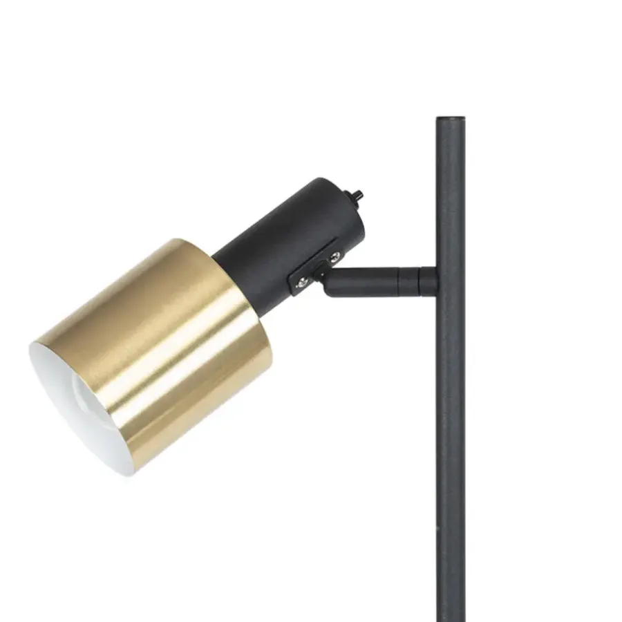 Staande Lampen-QAZQA vloerlampen stijn goudkleurig e27