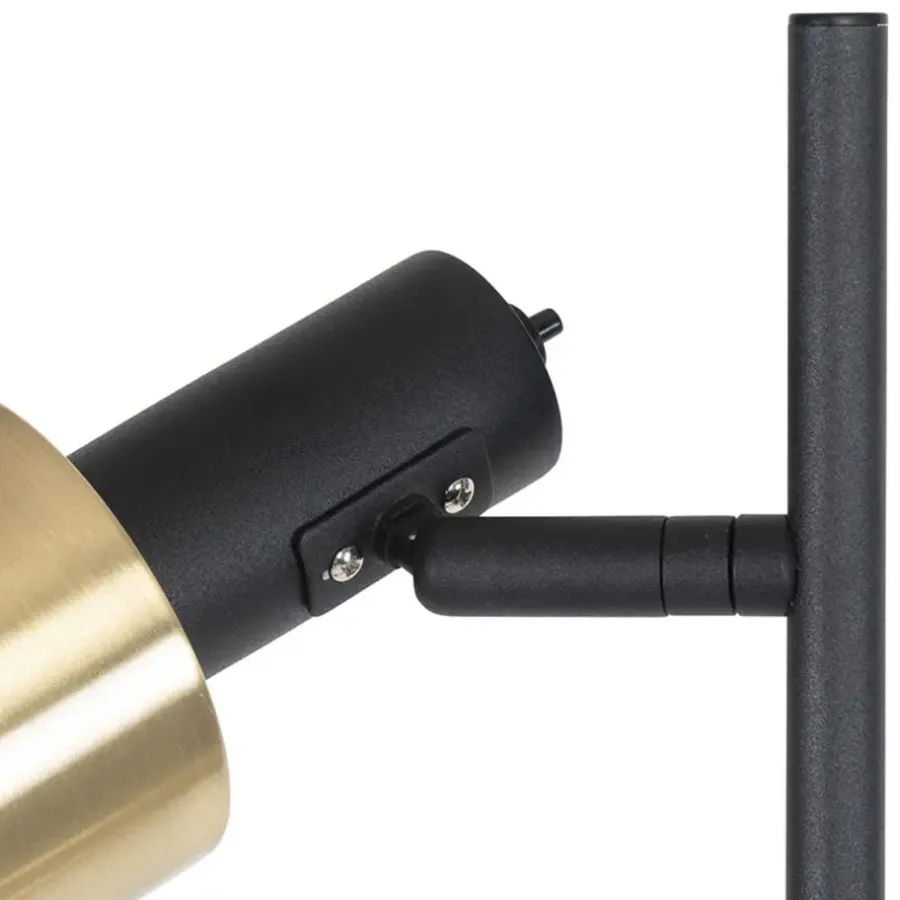 Staande Lampen-QAZQA vloerlampen stijn goudkleurig e27