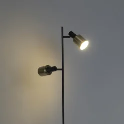 Staande Lampen-QAZQA vloerlampen stijn goudkleurig e27