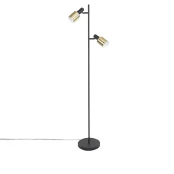 Staande Lampen-QAZQA vloerlampen stijn goudkleurig e27