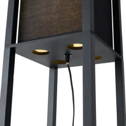 QAZQA vloerlampen stojan zwart e27