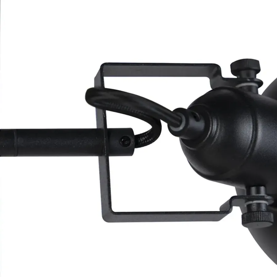 QAZQA vloerlampen tommy zwart e14