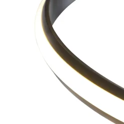 Staande Lampen-QAZQA vloerlampen twisted fl zwart geïntegreerde led