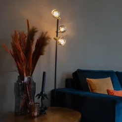 Staande Lampen-QAZQA vloerlampen vidro goudkleurig e14