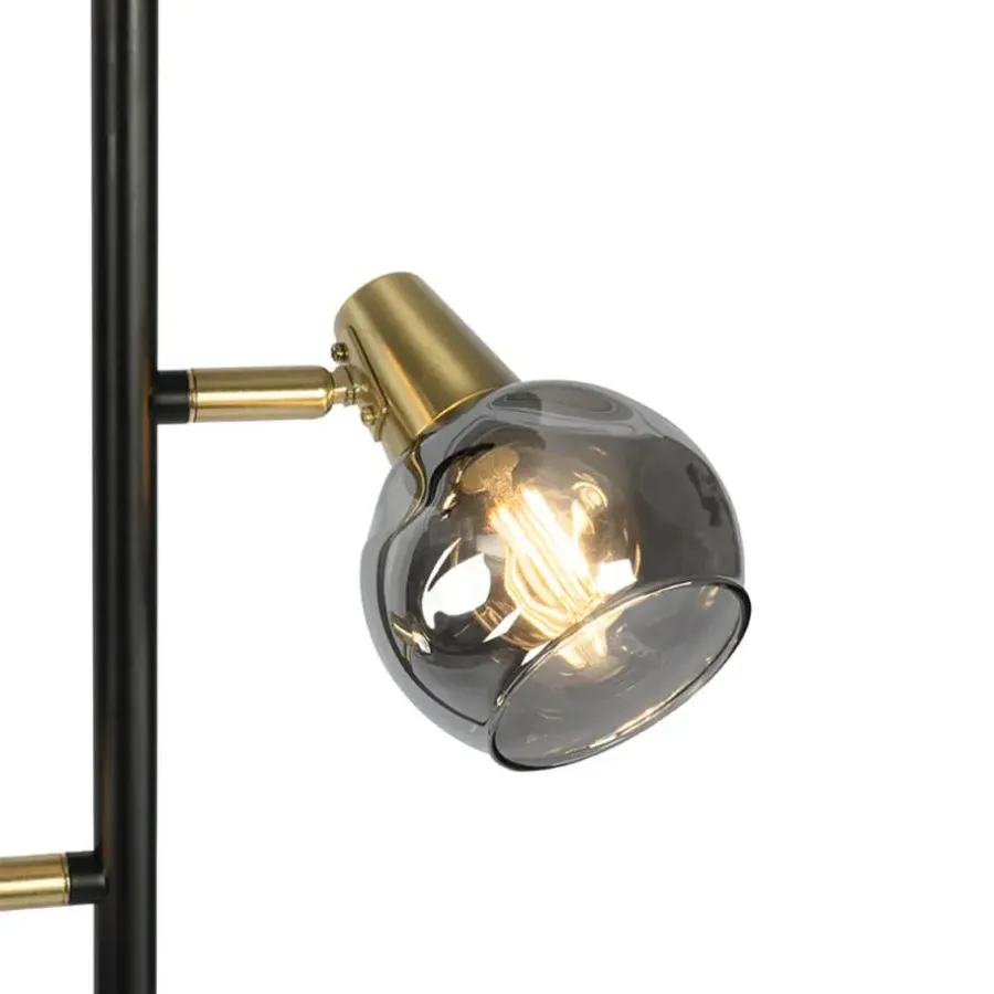 Staande Lampen-QAZQA vloerlampen vidro goudkleurig e14