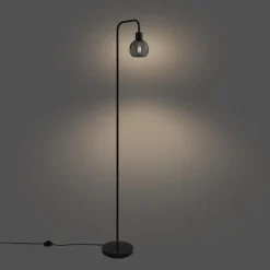 QAZQA vloerlampen vidro grijs e27