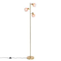 QAZQA vloerlampen vidro roze e14