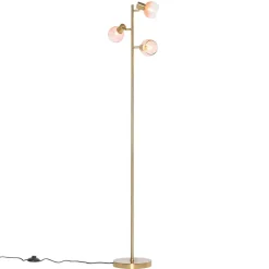 QAZQA vloerlampen vidro roze e14