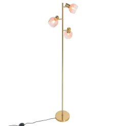 QAZQA vloerlampen vidro roze e14