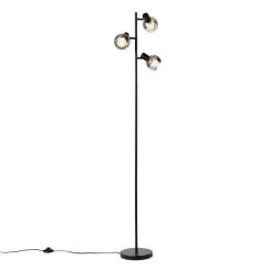 QAZQA vloerlampen vidro zwart e14