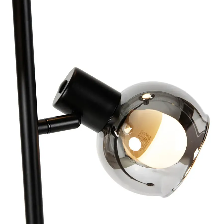 QAZQA vloerlampen vidro zwart e14