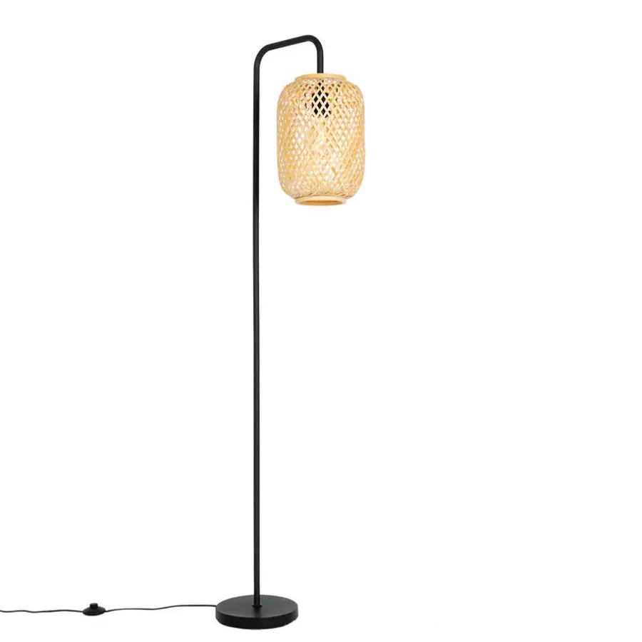 Staande Lampen-QAZQA vloerlampen yvonne crème e27