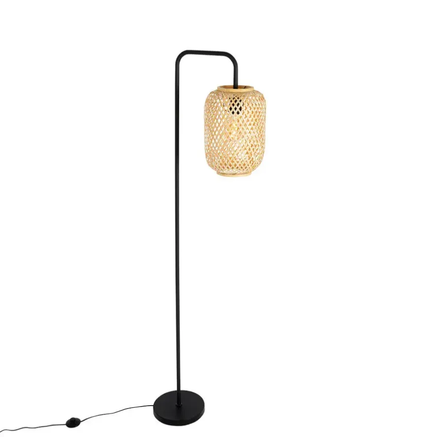 Staande Lampen-QAZQA vloerlampen yvonne crème e27