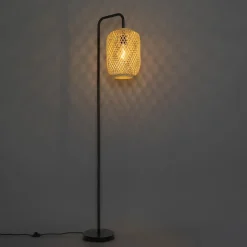 Staande Lampen-QAZQA vloerlampen yvonne crème e27