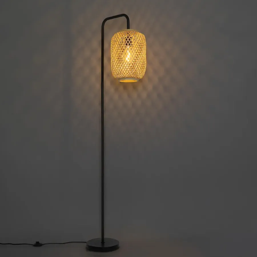 Staande Lampen-QAZQA vloerlampen yvonne crème e27
