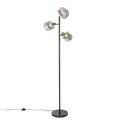 Staande Lampen-QAZQA vloerlampen zuzanna grijs e14