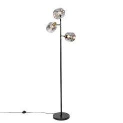 Staande Lampen-QAZQA vloerlampen zuzanna grijs e14