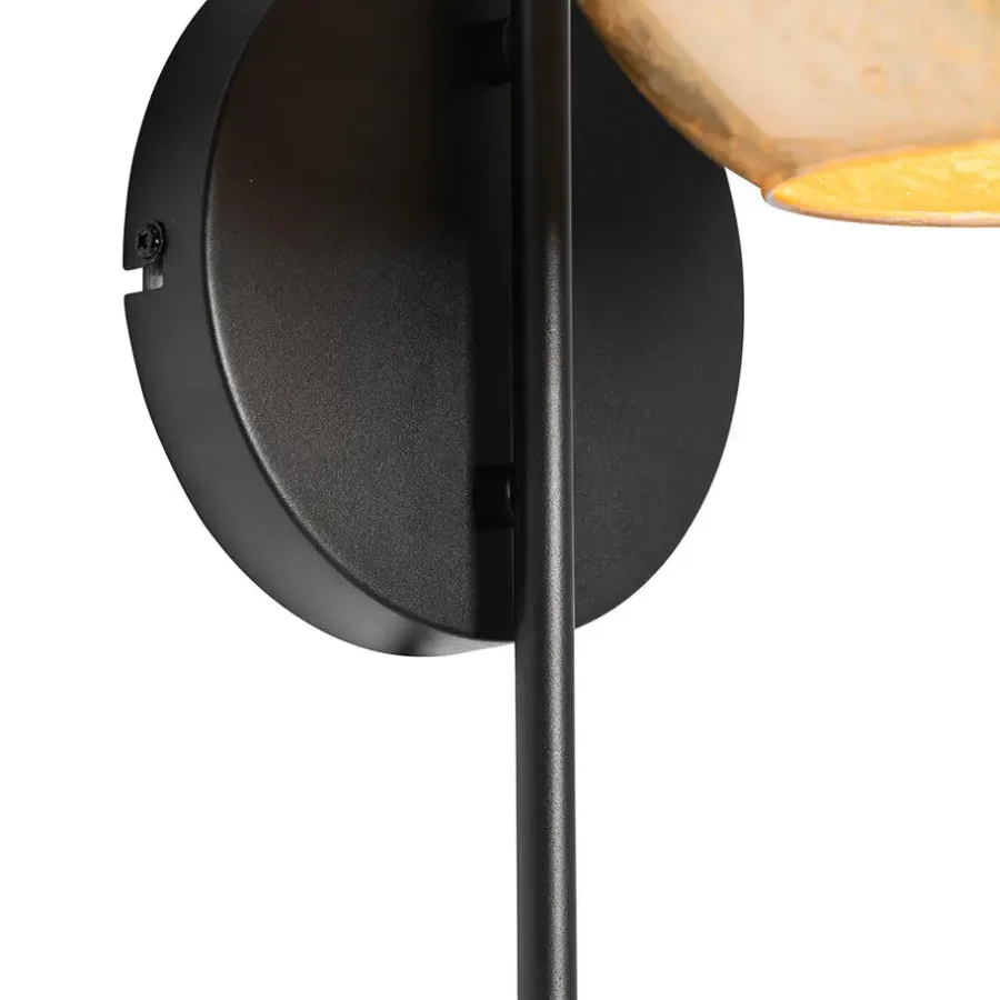 QAZQA wandlampen bert goudkleurig e27