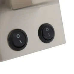 QAZQA wandlampen brescia combi grijs e27