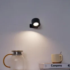 QAZQA wandlampen bright zwart geïntegreerde led