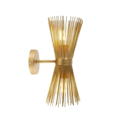QAZQA wandlampen broom goudkleurig e27