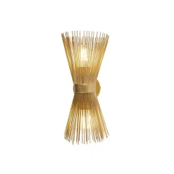QAZQA wandlampen broom goudkleurig e27