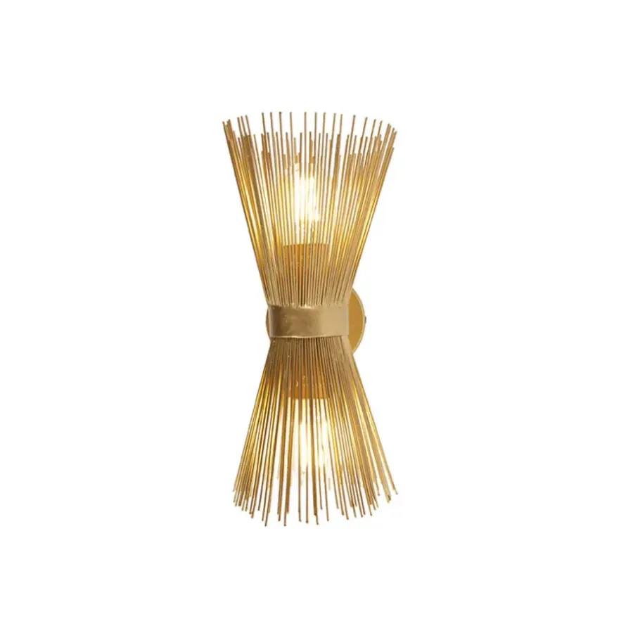 QAZQA wandlampen broom goudkleurig e27