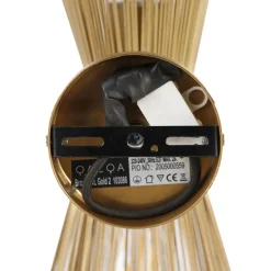 QAZQA wandlampen broom goudkleurig e27