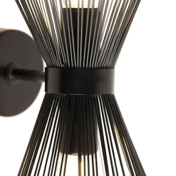 Wandlampen-QAZQA wandlampen broom zwart e27