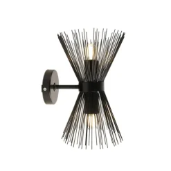 Wandlampen-QAZQA wandlampen broom zwart e27
