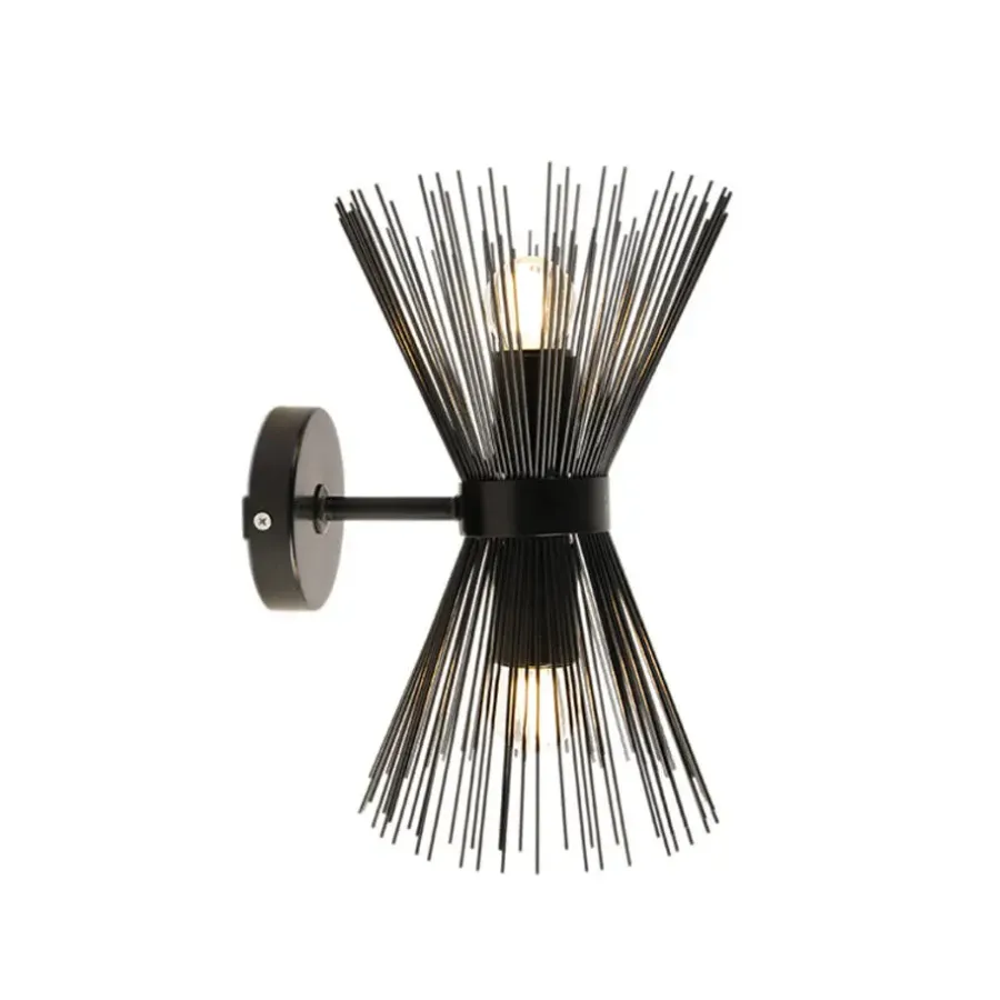 Wandlampen-QAZQA wandlampen broom zwart e27