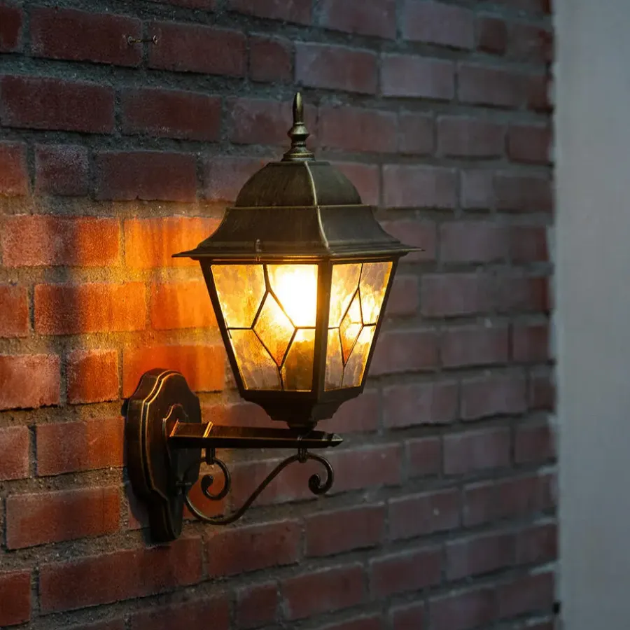 Wandlampen-QAZQA wandlampen buiten antigua goudkleurig e27