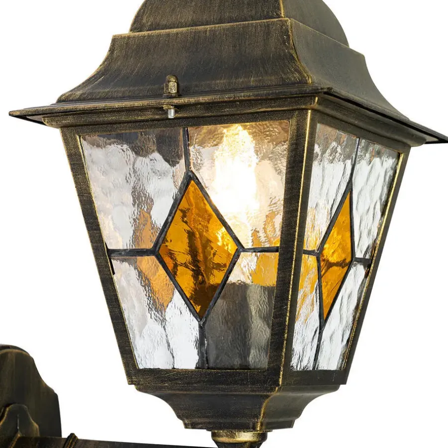 Wandlampen-QAZQA wandlampen buiten antigua goudkleurig e27