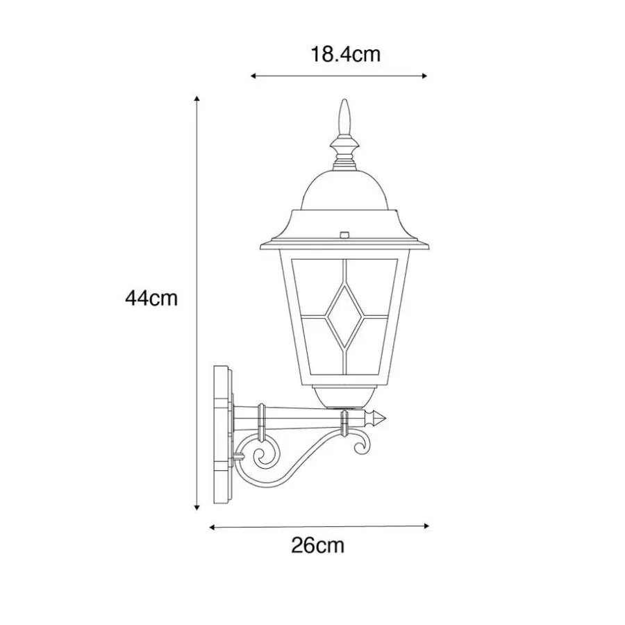 Wandlampen-QAZQA wandlampen buiten antigua goudkleurig e27