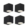 Wandlampen-QAZQA wandlampen buiten baleno zwart gu10