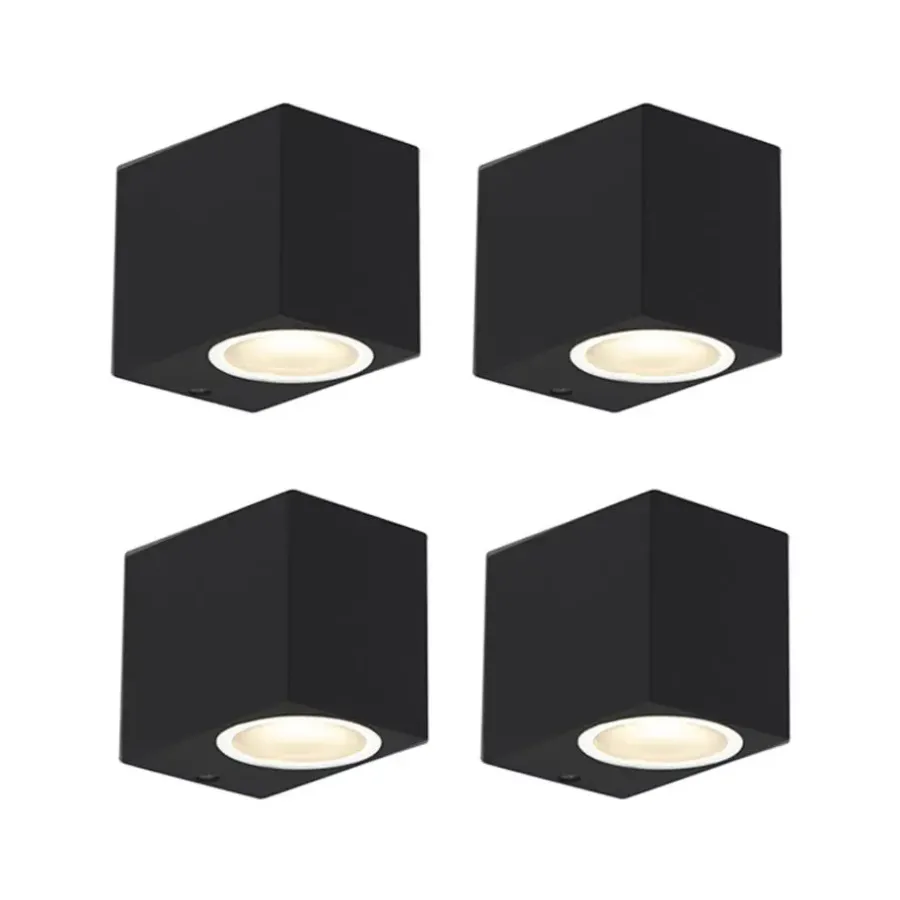 Wandlampen-QAZQA wandlampen buiten baleno zwart gu10
