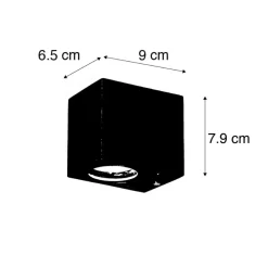 Wandlampen-QAZQA wandlampen buiten baleno zwart gu10