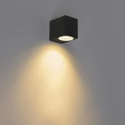 Wandlampen-QAZQA wandlampen buiten baleno zwart gu10