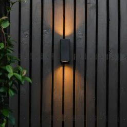 Buitenverlichting|Wandlampen-QAZQA wandlampen buiten baleno zwart gu10