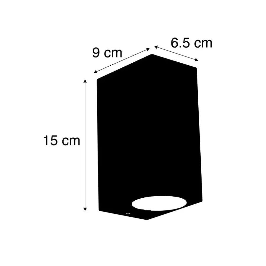 Buitenverlichting|Wandlampen-QAZQA wandlampen buiten baleno zwart gu10