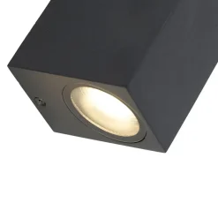 Buitenverlichting|Wandlampen-QAZQA wandlampen buiten baleno zwart gu10