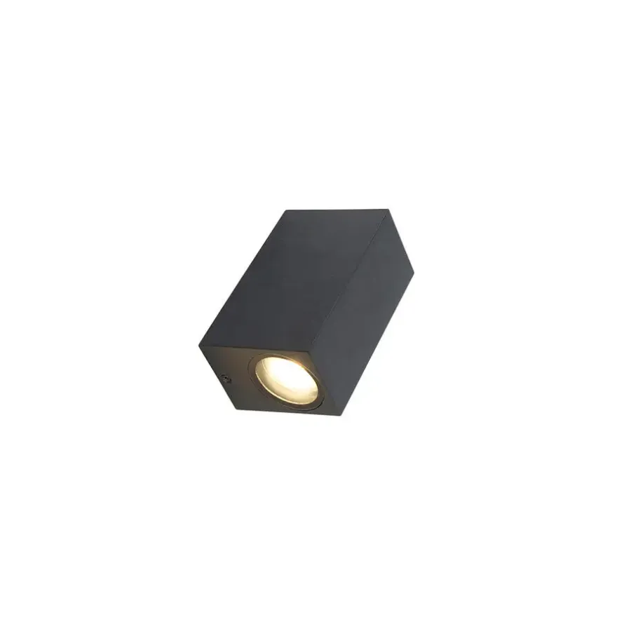 Buitenverlichting|Wandlampen-QAZQA wandlampen buiten baleno zwart gu10