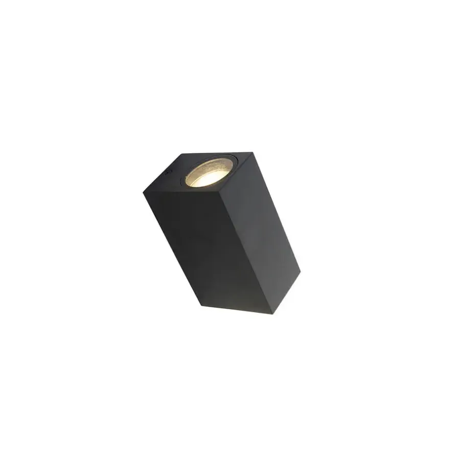 Buitenverlichting|Wandlampen-QAZQA wandlampen buiten baleno zwart gu10