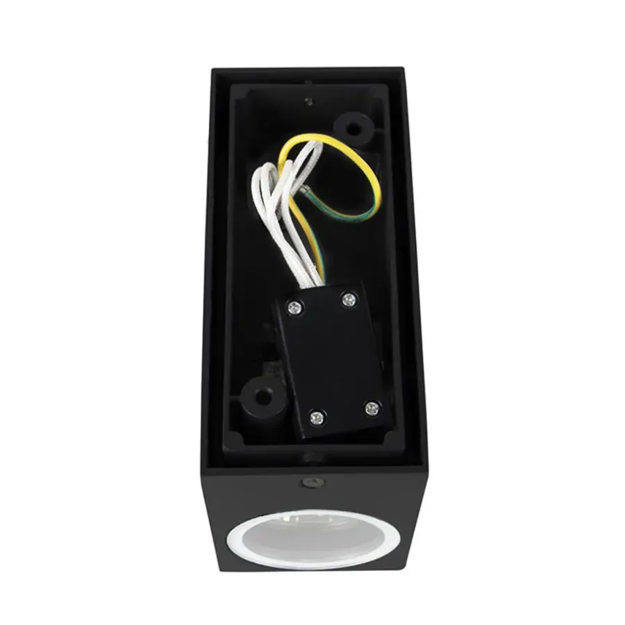 QAZQA wandlampen buiten baleno zwart gu10