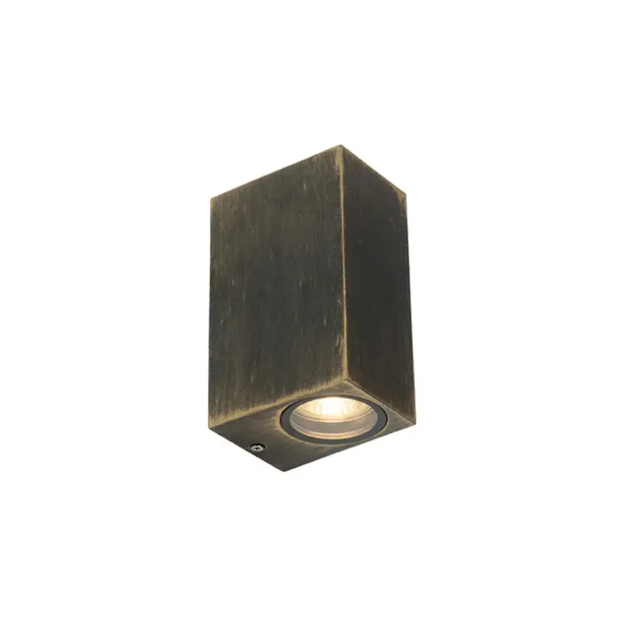 QAZQA wandlampen buiten baleno goudkleurig gu10
